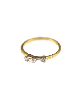 Yellow gold zirconia ring DGC03-11