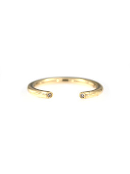 Geltono aukso žiedas su cirkoniais DGC04-01