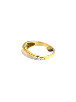Geltono aukso žiedas su cirkoniais DGC05-02
