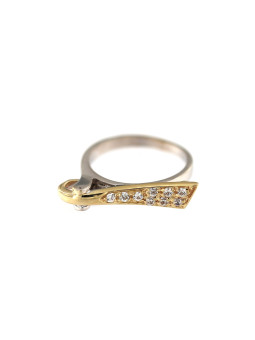 Geltono aukso žiedas su cirkoniais DGC05-04