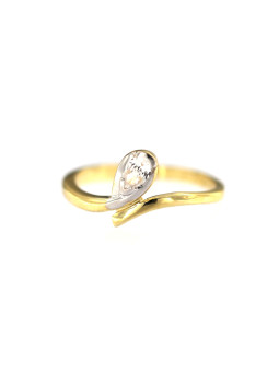 Yellow gold zirconia ring DGC07-03