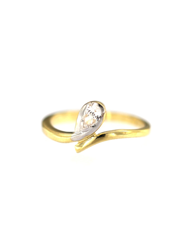 Yellow gold zirconia ring DGC07-03