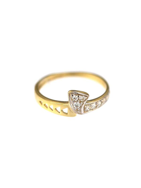 Yellow gold zirconia ring DGC07-05