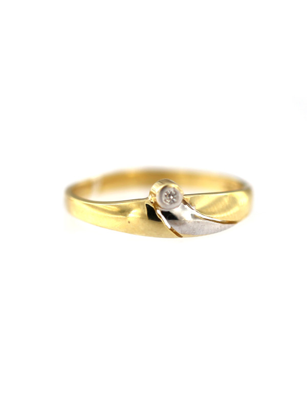 Yellow gold zirconia ring DGC07-06