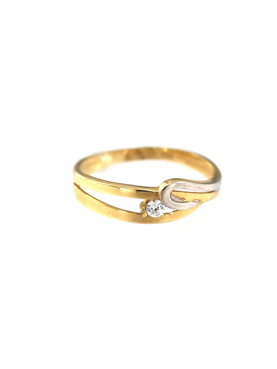 Yellow gold zirconia ring DGC07-10