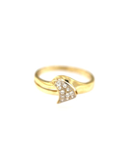 Yellow gold zirconia ring DGC07-11