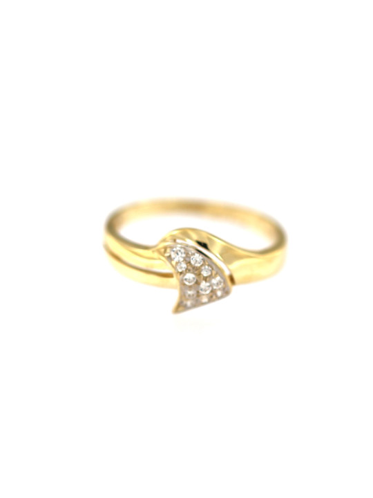 Yellow gold zirconia ring DGC07-11