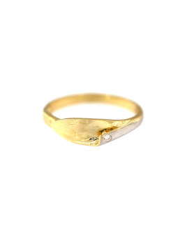 Geltono aukso žiedas su cirkoniais DGC08-06