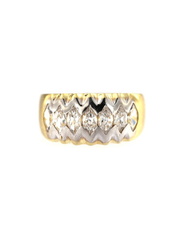 Yellow gold zirconia ring DGC08-07