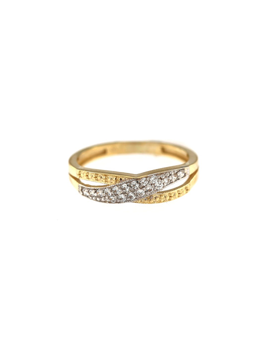 Yellow gold zirconia ring DGC08-12