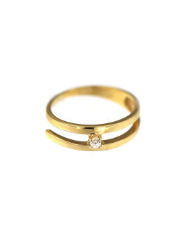 Yellow gold zirconia ring DGC09-04