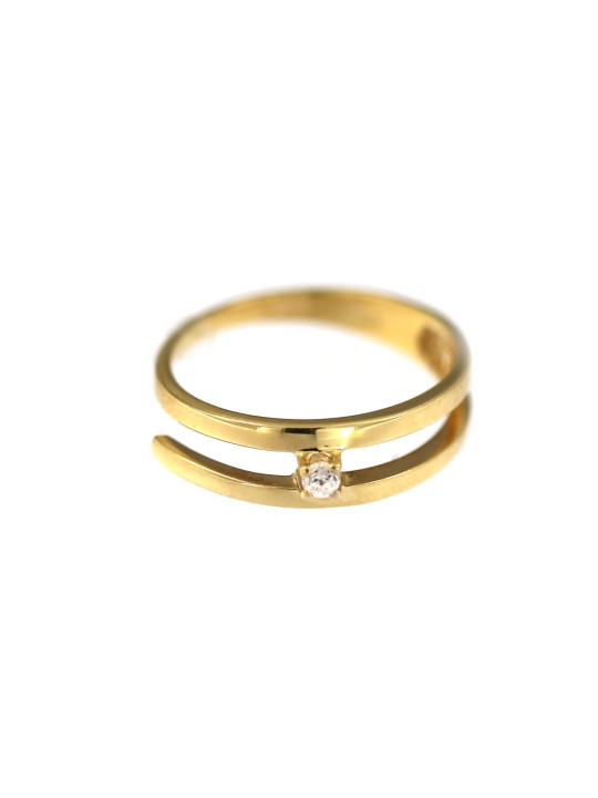 Yellow gold zirconia ring DGC09-04