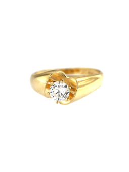 Yellow gold zirconia ring DGC10-01