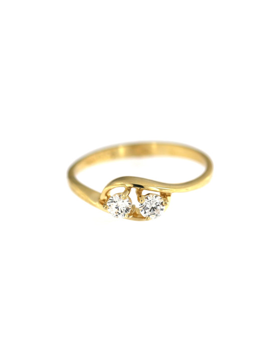 Yellow gold zirconia ring DGC10-06