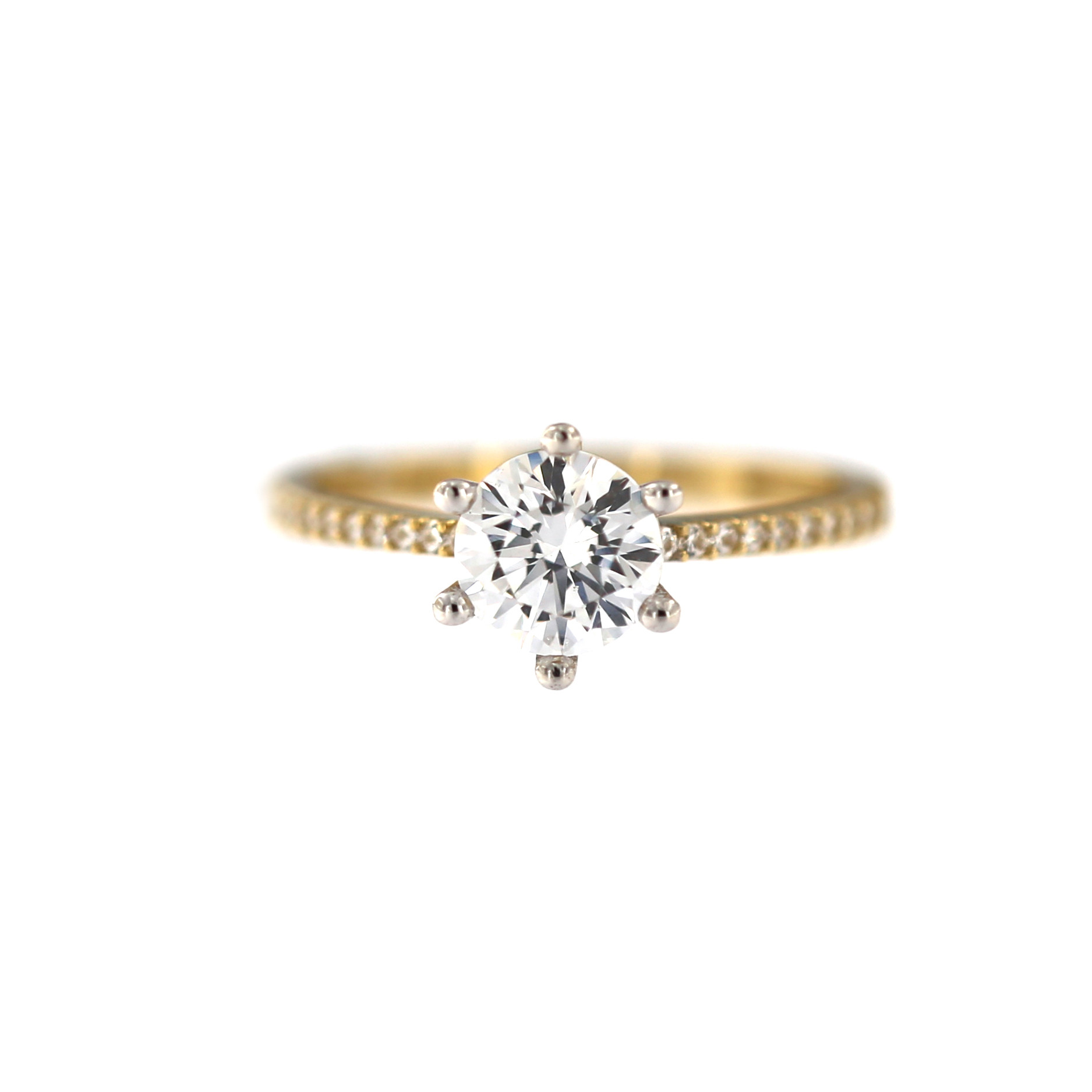 Yellow gold engagement ring DGS03-02-15