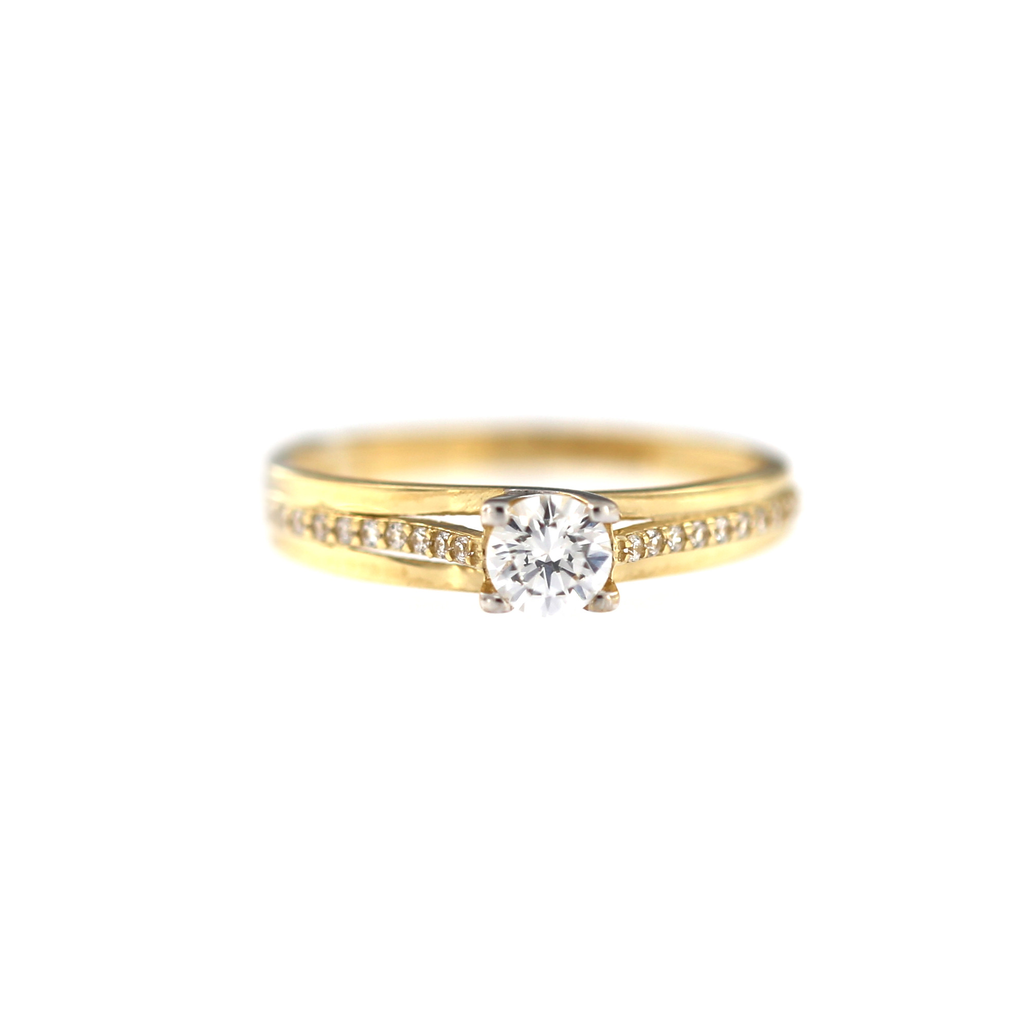 Yellow gold engagement ring DGS03-02-14
