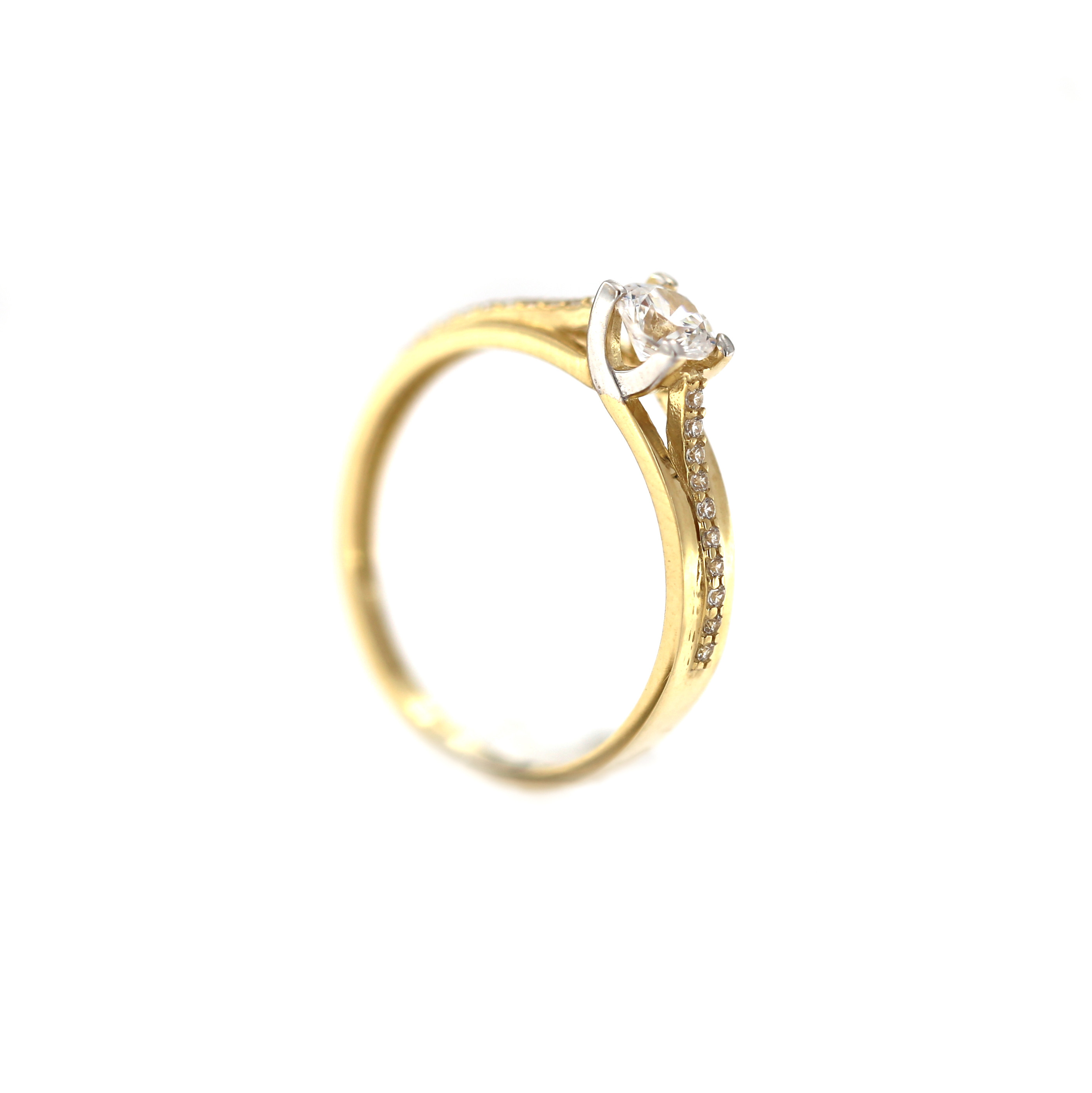 Yellow gold engagement ring DGS03-02-14