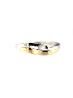 Geltono aukso žiedas su cirkoniais DGC09-02