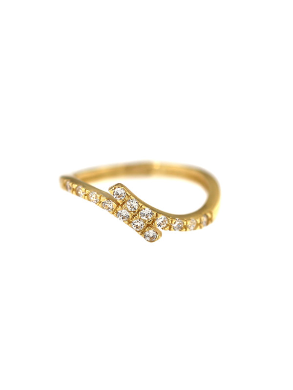Yellow gold zirconia ring DGC06-03