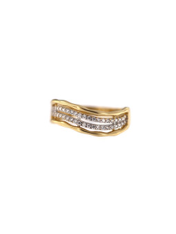 Yellow gold zirconia ring DGC08-13