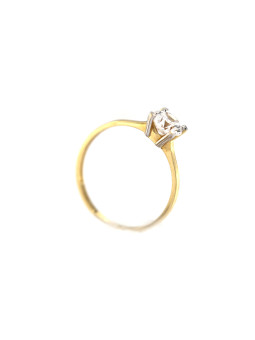 Geltono aukso sužadėtuvių žiedas su Swarovski kristalais DGS01-02-07