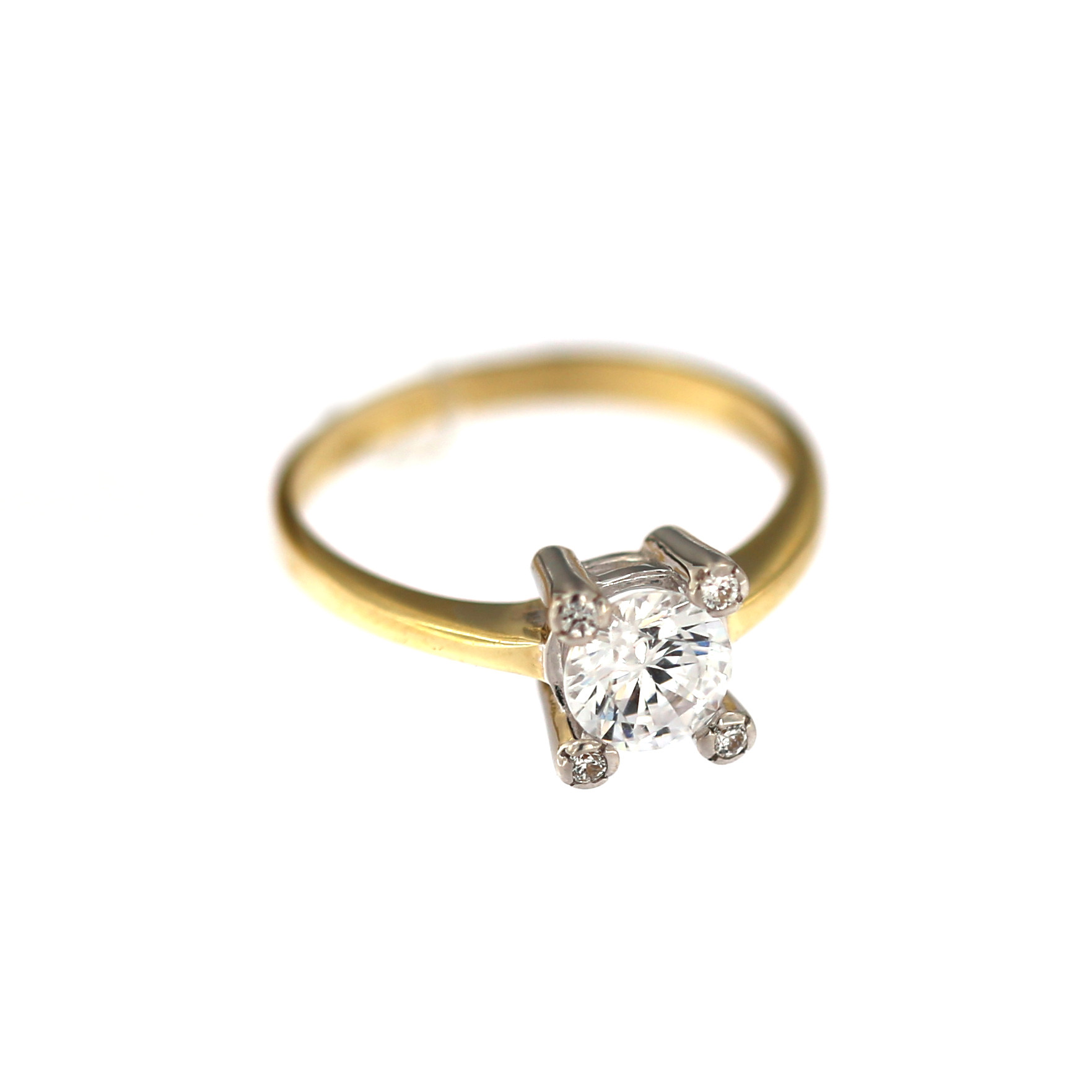 Yellow gold engagement ring DGS01-02-12
