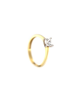Geltono aukso sužadėtuvių žiedas su Swarovski kristalais DGS01-02-15