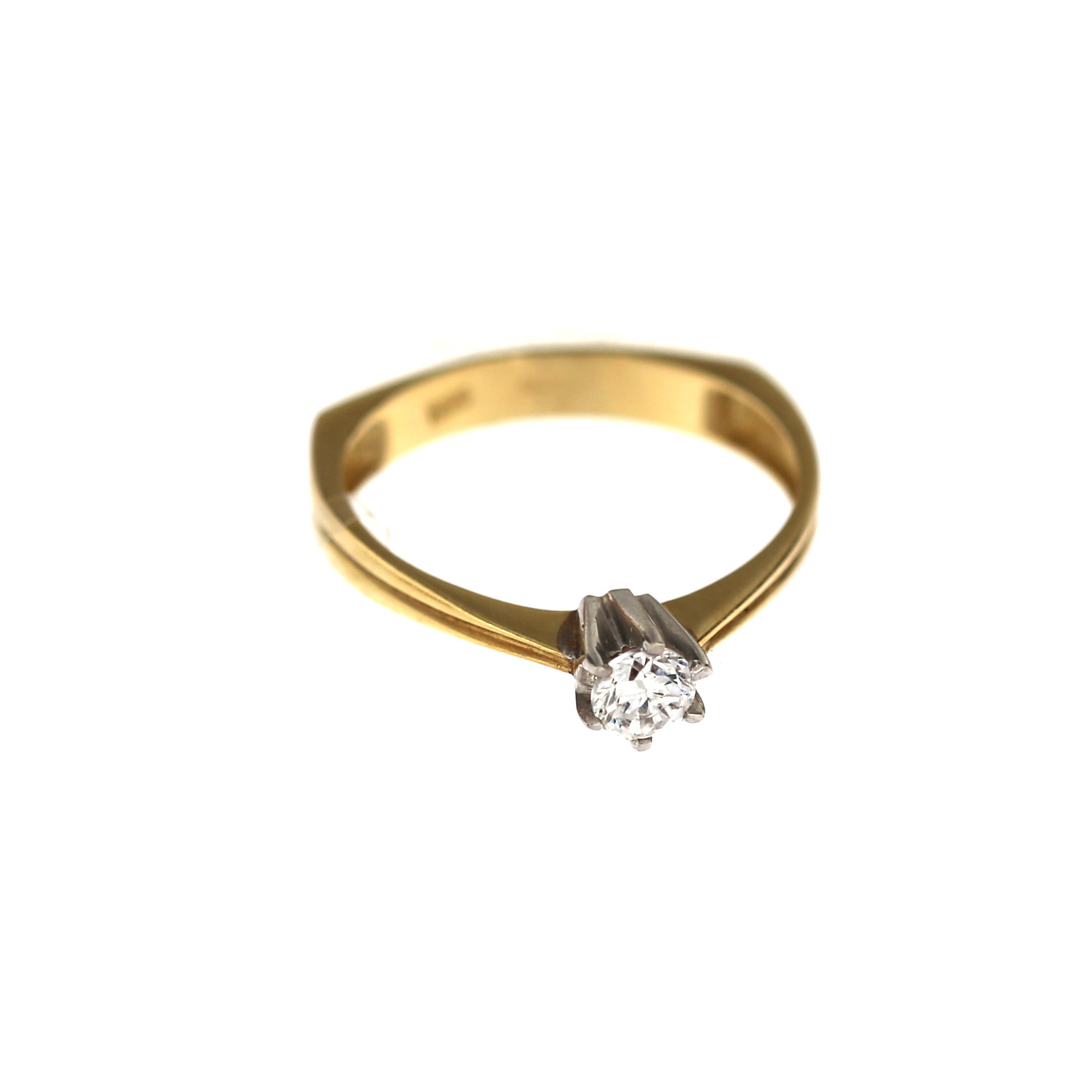 Yellow gold engagement ring DGS01-03-01