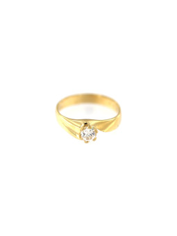Geltono aukso sužadėtuvių žiedas DGS01-03-02