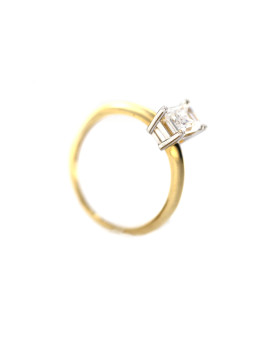 Geltono aukso sužadėtuvių žiedas su Swarovski kristalais DGS01-08-05