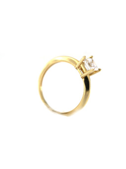 Geltono aukso sužadėtuvių žiedas su Swarovski kristalais DGS01-08-06