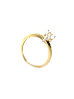 Geltono aukso sužadėtuvių žiedas su Swarovski kristalais DGS01-09-03