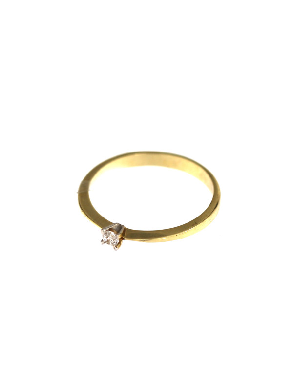 Geltono aukso sužadėtuvių žiedas DGS01-01-09