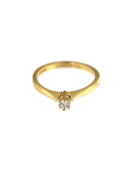 Geltono aukso sužadėtuvių žiedas DGS01-03-08