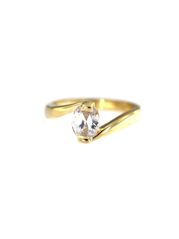 Geltono aukso sužadėtuvių žiedas DGS04-02-03
