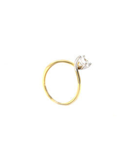 Geltono aukso sužadėtuvių žiedas su Swarovski kristalais DGS04-02-09