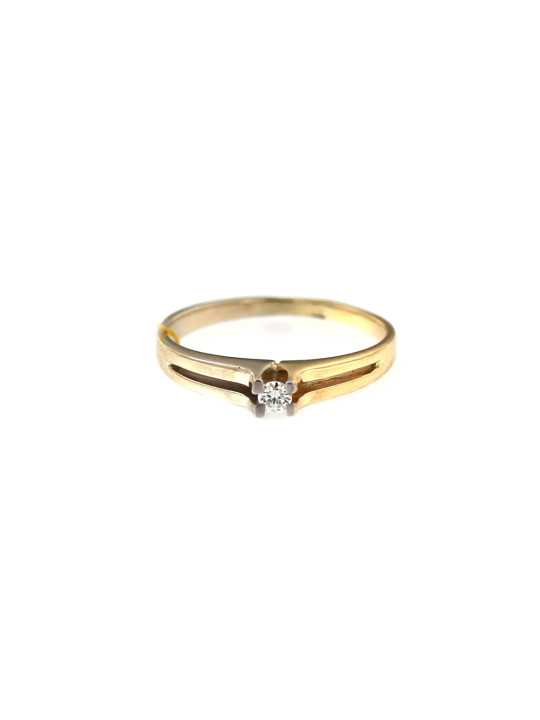 Yellow gold engagement ring with diamond DGBR01-01