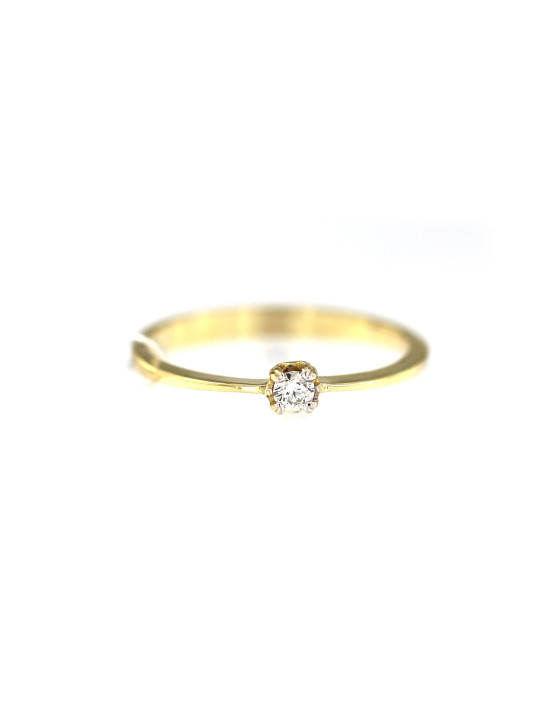 Yellow gold engagement ring with diamond DGBR01-04