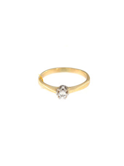 Yellow gold engagement ring with diamond DGBR02-01