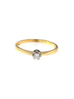 Yellow gold engagement ring with diamond DGBR02-04