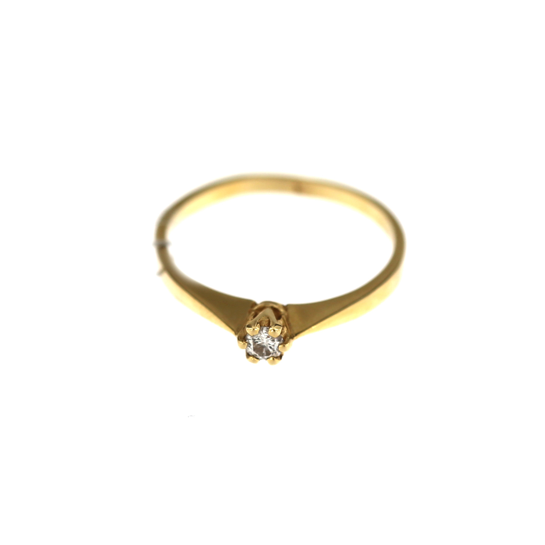 Yellow gold engagement ring with diamond DGBR02-05