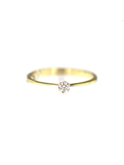 Yellow gold engagement ring with diamond DGBR02-07