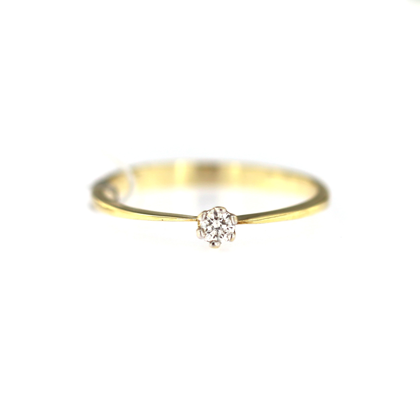Yellow gold engagement ring with diamond DGBR02-07
