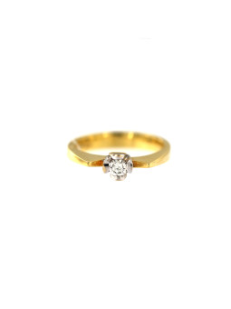 Yellow gold engagement ring with diamond DGBR04-03