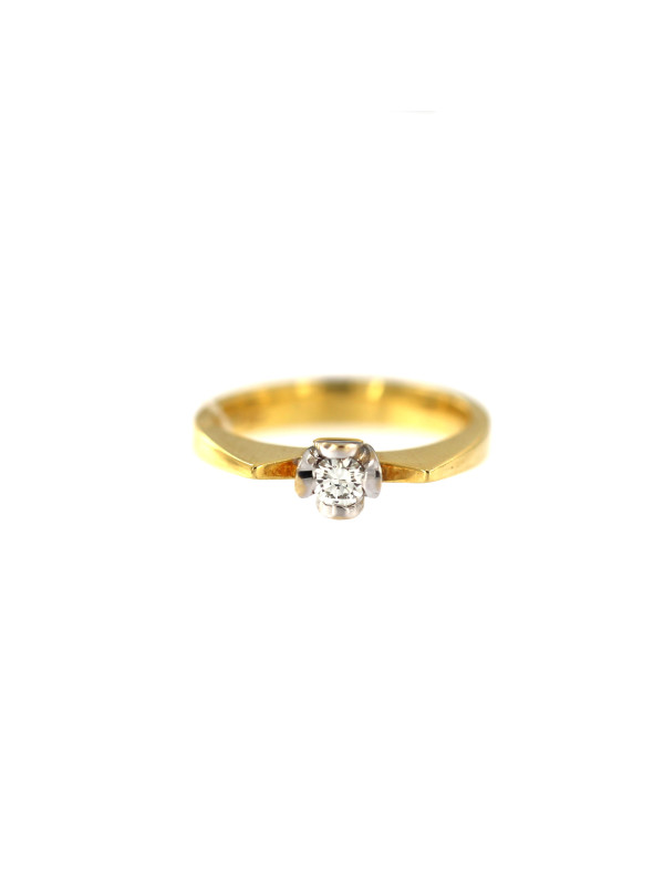 Yellow gold engagement ring with diamond DGBR04-03