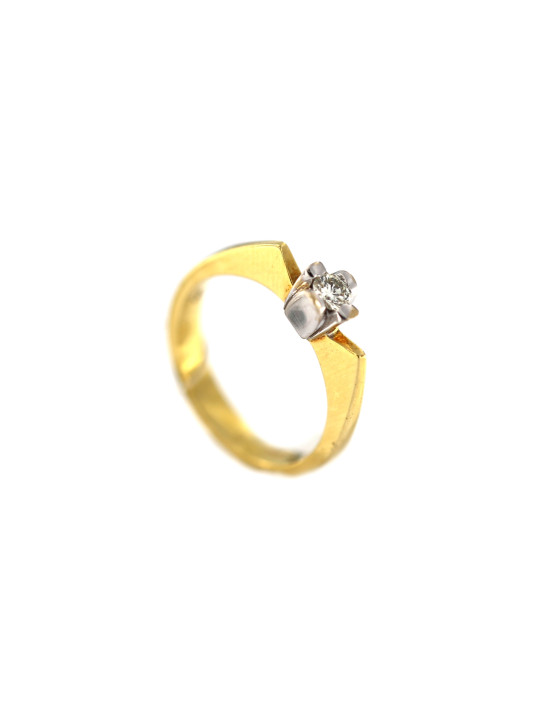 Yellow gold engagement ring with diamond DGBR04-03