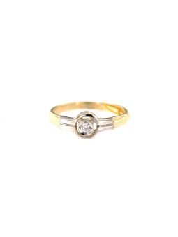 Yellow gold engagement ring with diamond DGBR05-03