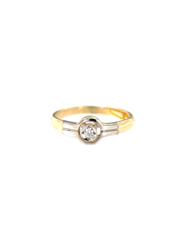 Yellow gold engagement ring with diamond DGBR05-03