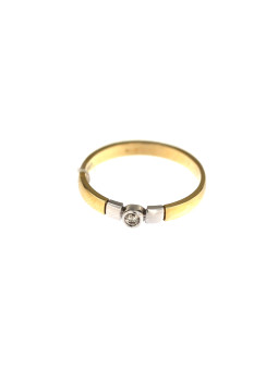 Geltono aukso sužadėtuvių žiedas su briliantu DGBR05-05