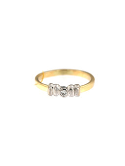 Yellow gold engagement ring with diamond DGBR05-02